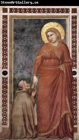 GIOTTO di Bondone Mary Magdalene and Cardinal Pontano